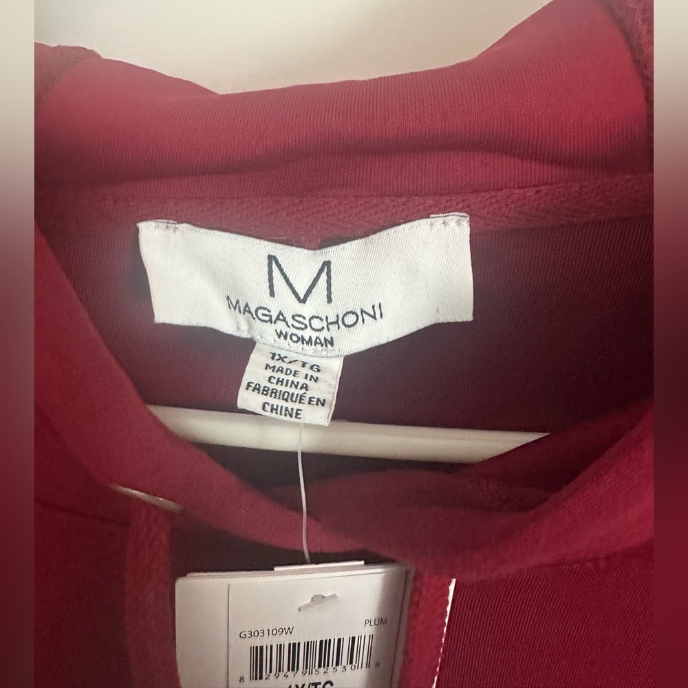 Women’s Dark Burgundy Hoodie Sweatshirt - Picture 2 of 3